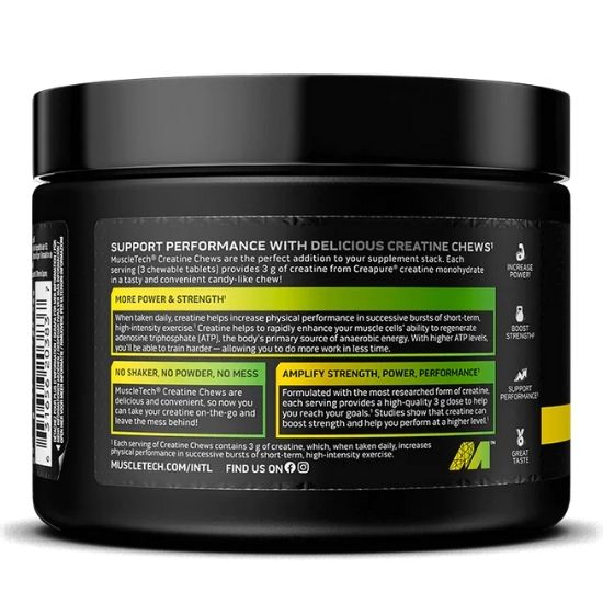 Creatine Chews, Citrus Burst, 90 chewable tablets, MuscleTech - Vitax.ro