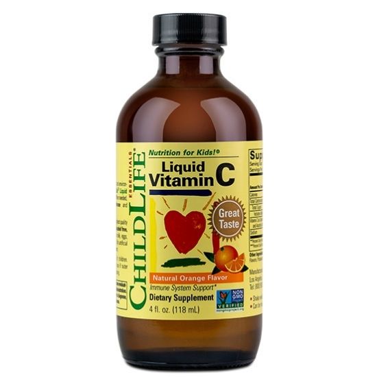 Vitamin C 250mg - Copii, Gust de Portocale, 118 Ml, Childlife Essentials - Vitax.ro