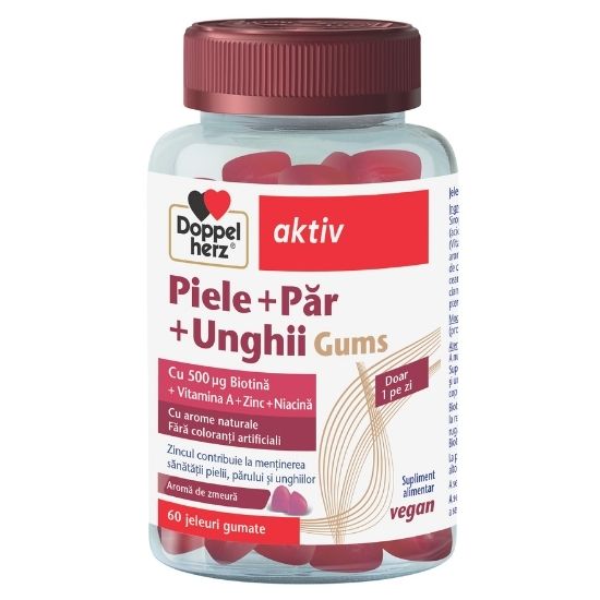 Piele + Par + Unghii Aktiv, 60 jeleuri gumate, Doppelherz
