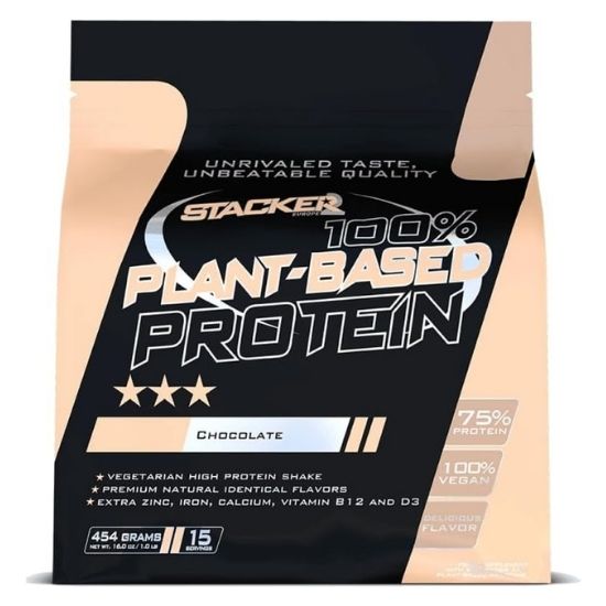 100% Plant Based Protein, Chocolate, 454g, Stacker2 Europe - Vitax.ro