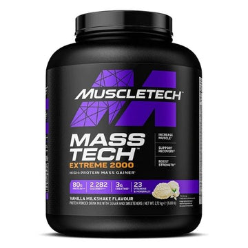 Mass-Tech Extreme 2000, Vanilla Milkshake, 2720g, MuscleTech - Vitax.ro