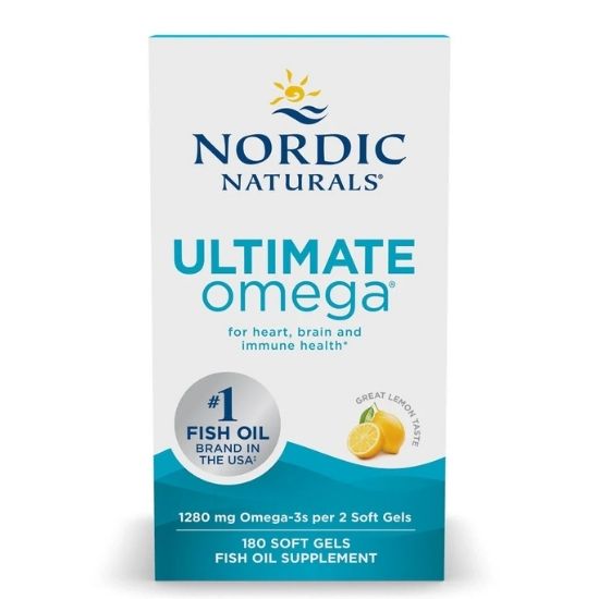Ultimate Omega Fish Oil, 1280mg Lemon, 180 softgels, Nordic Naturals - Vitax.ro