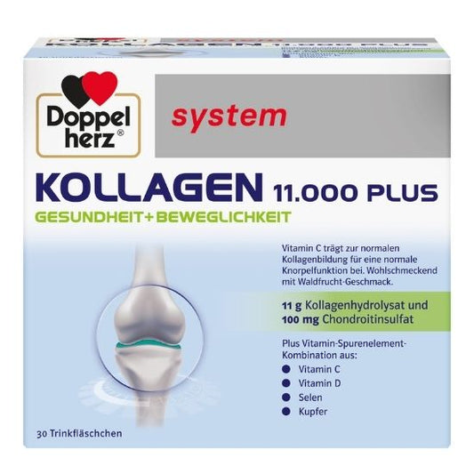 Kollagen 11000 Plus, 25 ml, 30 flacoane unidoza, Doppelherz - Vitax.ro