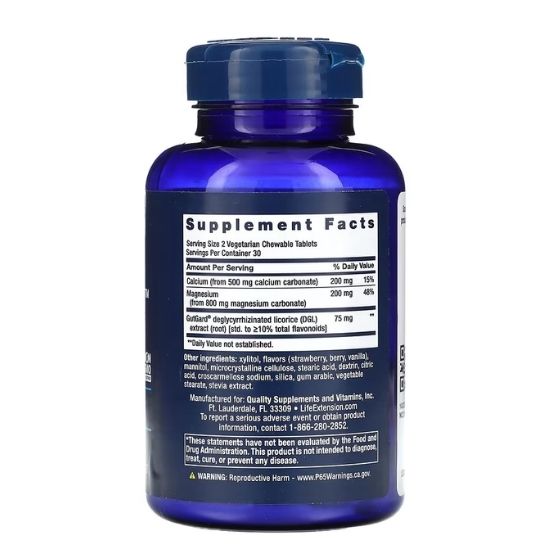 EsophaCool, Berry, 60 chewable tabs, Life Extension - Vitax.ro