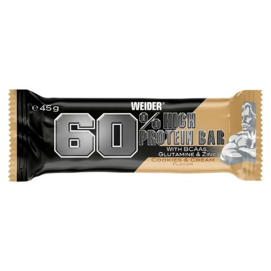 60% Protein Bar, Cookies & Cream, 45 g, Weider
