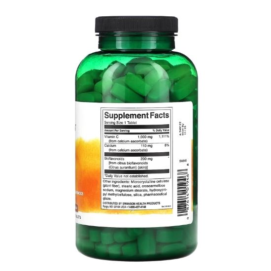 Buffered Vitamin C with Bioflavonoids, 250 tabs, Swanson - Vitax.ro