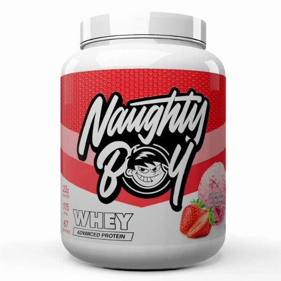 Advanced Whey, Strawberry Milkshake, 2010g, Naughty Boy - Vitax.ro