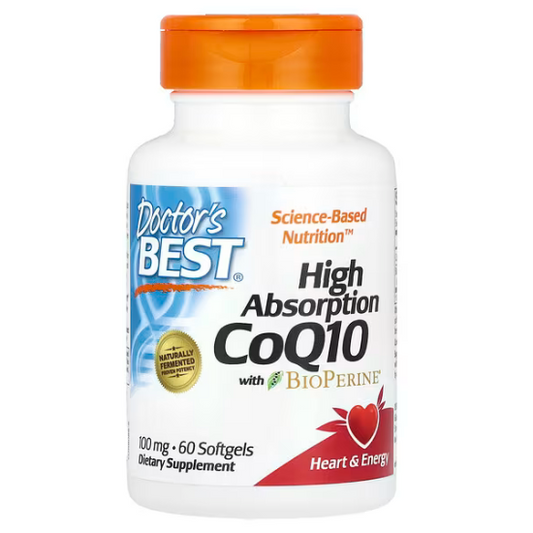 High Absorption CoQ10 cu BioPerine, 100mg, 60 vcaps, Doctor's Best - Vitax.ro
