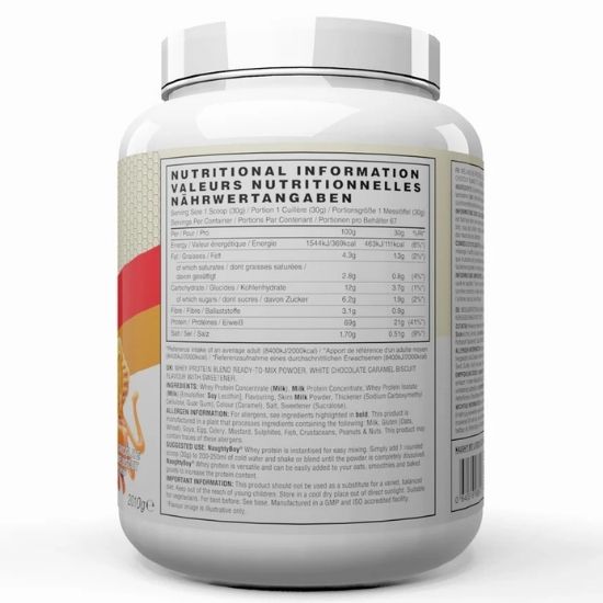 Advanced Whey, White Chocolate Caramel Biscuit, 2010g, Naughty Boy - Vitax.ro
