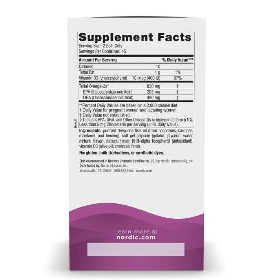 Prenatal DHA, 830mg Strawberry, 90 softgels, Nordic Naturals - Vitax.ro