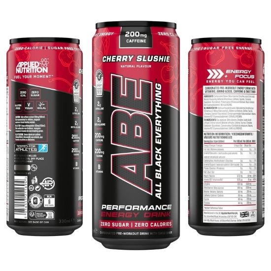 ABE Energy + Performance Cans, Cherry Slushie, 12 x 330 ml, Applied Nutrition | Vitax.ro