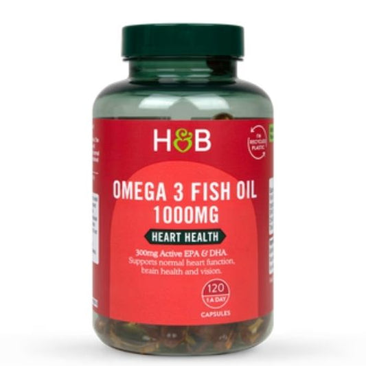 Omega 3 Fish Oil, 1000mg, 120 caps, Holland & Barrett - Vitax.ro