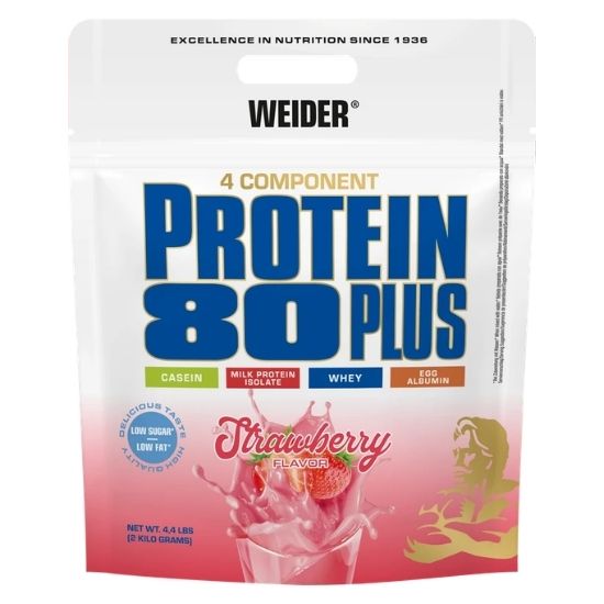 Protein 80 Plus, Strawberry, 2000g, Weider