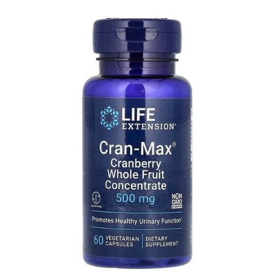 Cran-Max Cranberry Whole Fruit Concentrate, 500mg, 60 vcaps, Life Extension - Vitax.ro