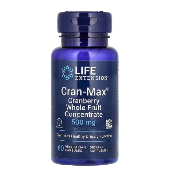 Cran-Max Cranberry Whole Fruit Concentrate, 500mg, 60 vcaps, Life Extension - Vitax.ro
