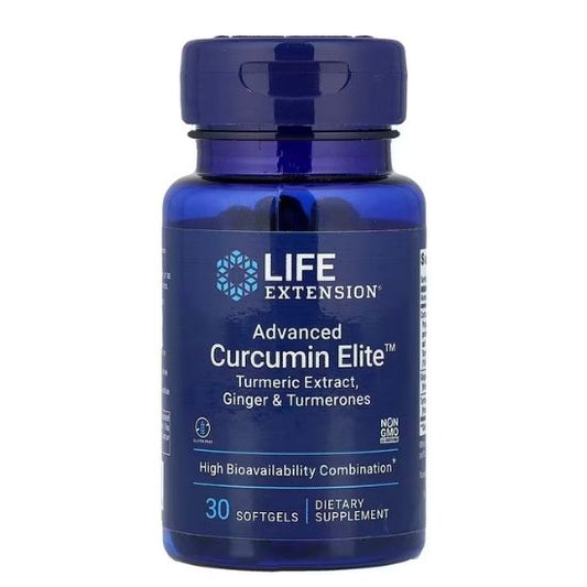 Advanced Curcumin Elite Turmeric Extract, Ginger & Turmerones, 30 softgels, Life Extension - Vitax.ro