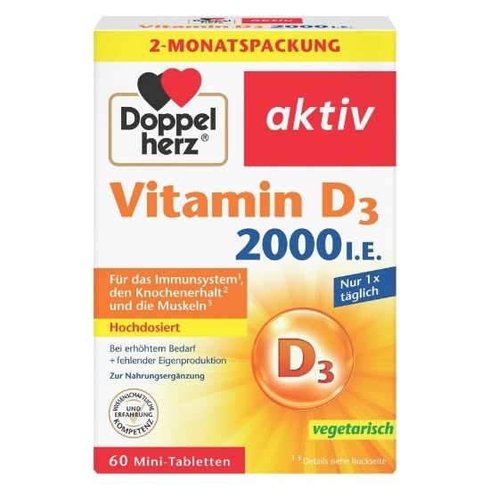 Vitamina D 2000 UI, 60 comprimate, Doppelherz