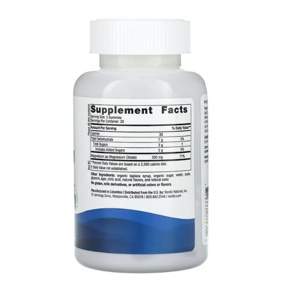 Magnesium Gummies, Blueberry Lavender, 60 gummies, Nordic Naturals - Vitax.ro