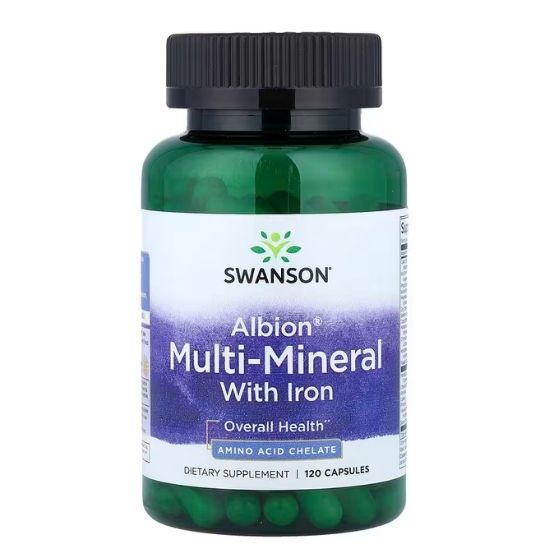 Albion Multi-Mineral with Iron, 120 caps, Swanson - Vitax.ro