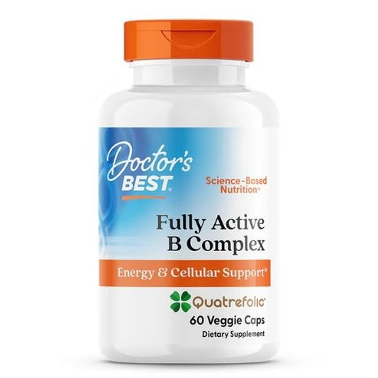 Fully Active B-Complex cu Quatrefolic, 60 vcaps, Doctor's Best - Vitax.ro