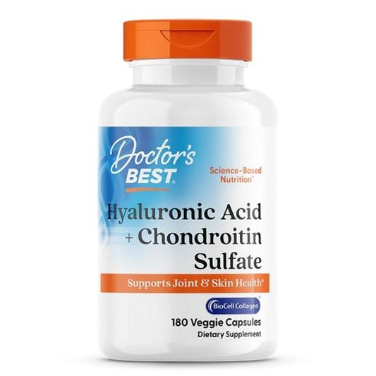Hyaluronic Acid + Chondroitin Sulfate cu BioCell Collagen, 180 caps, Doctor's Best - Vitax.ro