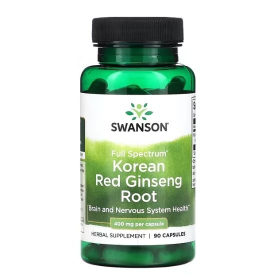Full Spectrum Korean Red Ginseng Root, 400mg, 90 caps, Swanson - Vitax.ro