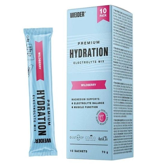 Premium Hydration Sticks, Wildberry Flavor, 10 plicuri x 7g, Weider