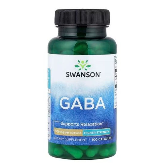 GABA, 500mg, 100 caps, Swanson - Vitax.ro