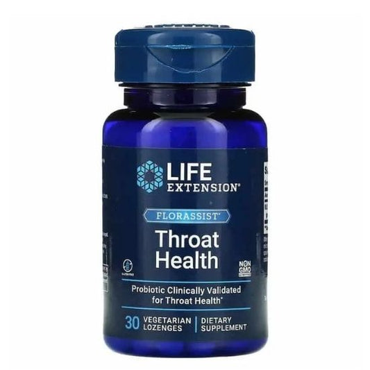 Florassist Throat Health, 30 vegetarian lozenges, Life Extension - Vitax.ro