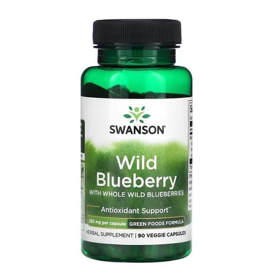 Wild Blueberry, 250mg, 90 vcaps, Swanson - Vitax.ro