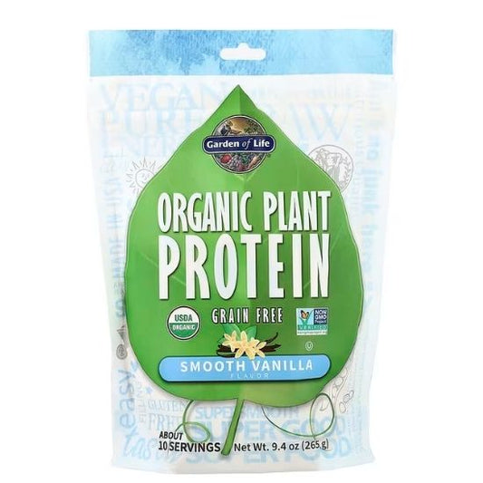 Organic Plant Protein, Smooth Vanilla, 265g, Garden of Life - Vitax.ro