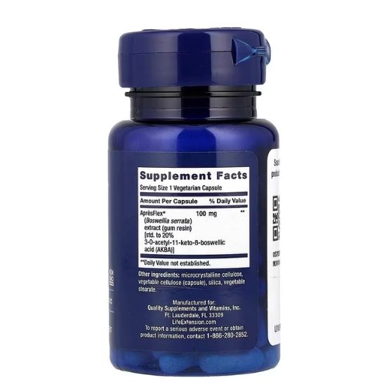5-LOX Inhibitor cu ApresFlex, 100mg, 60 vcaps, Life Extension - Vitax.ro
