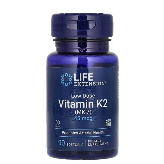 Low Dose Vitamin K2 (MK-7), 45mcg, 90 softgels, Life Extension - Vitax.ro