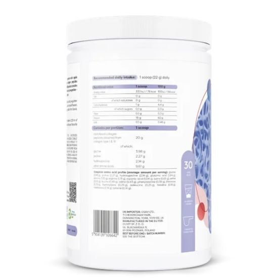 Collagen Hydrolysed Type I & III, Apple, 660g, Osavi - Vitax.ro