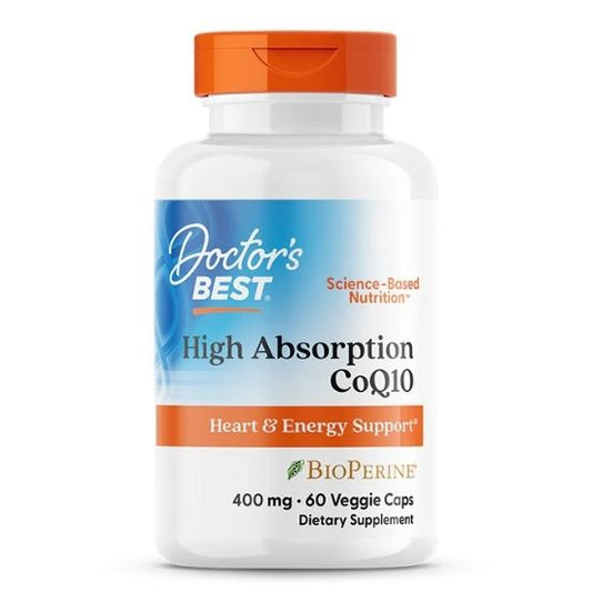 High Absorption CoQ10 cu BioPerine, 400mg, 60 vcaps, Doctor's Best - Vitax.ro