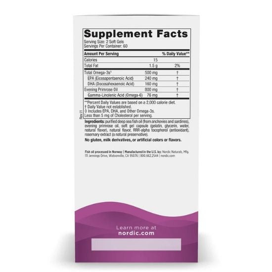 Omega Woman, 500mg, 120 softgels, Nordic Naturals - Vitax.ro