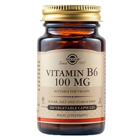 Vitamin B6, 100mg, 100 caps, Solgar | Vitax.ro