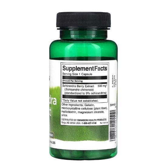 Schizandra Extract, 500mg, 60 caps, Swanson - Vitax.ro