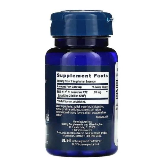 Florassist Throat Health, 30 vegetarian lozenges, Life Extension - Vitax.ro