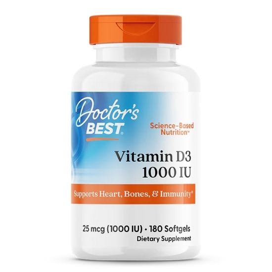 Vitamin D3, 1000 IU, 180 softgels, Doctor's Best - Vitax.ro