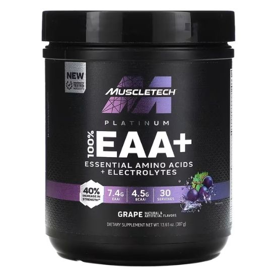 Platinum 100% EAA+, Grape, 387g, MuscleTech - Vitax.ro