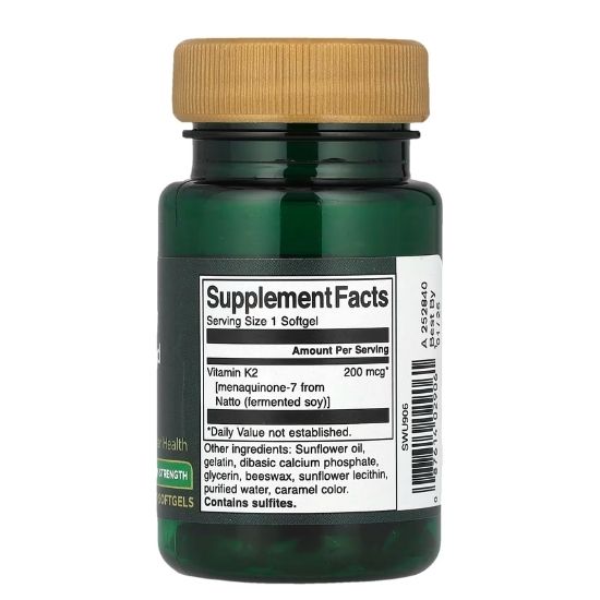 Real Food K-2, 200mcg, 30 softgels, Swanson - Vitax.ro