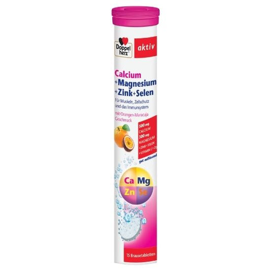 Calciu + Magneziu + Zinc + Seleniu Aktiv, 15 comprimate, Doppelherz - Vitax.ro