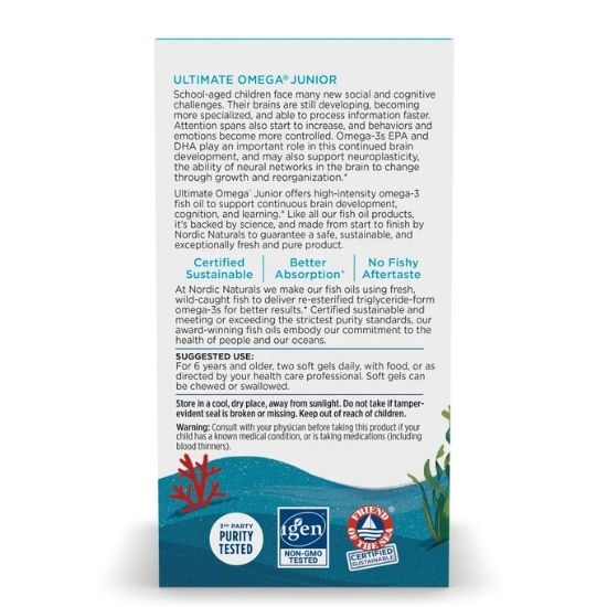 Ultimate Omega Junior, 680mg, 90 softgels, Nordic Naturals - Vitax.ro