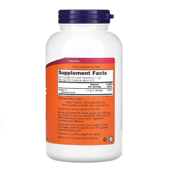 Vitamin C Crystals, 454g, NOW Foods - Vitax.ro