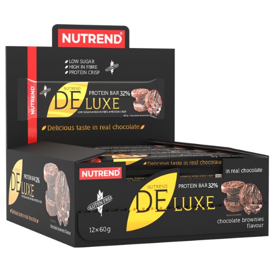 Deluxe Protein Bar, 12 x 60 g, Chocolate Brownies, Nutrend - Vitax.ro