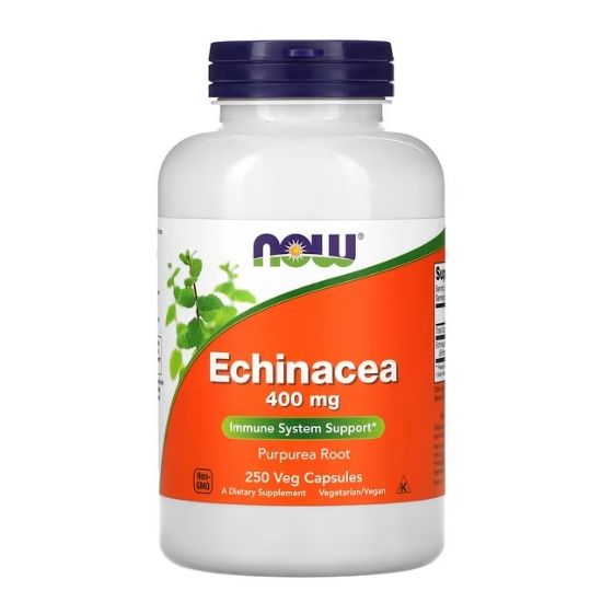 Echinacea, 400mg, 250 vcaps, NOW Foods - Vitax.ro