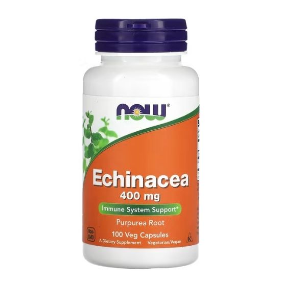 Echinacea, 400mg, 100 vcaps, NOW Foods - Vitax.ro