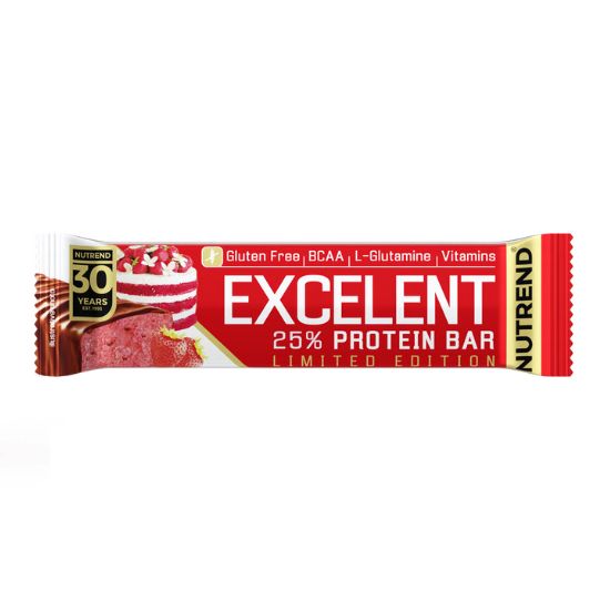 Excelent Protein Bar, Strawberry Cake, 18 x 85 g, Nutrend - Vitax.ro