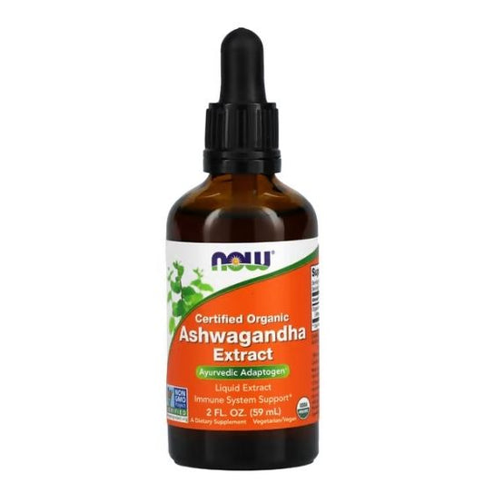 Ashwagandha Extract Liquid, Organic, 59 ml, NOW Foods - Vitax.ro